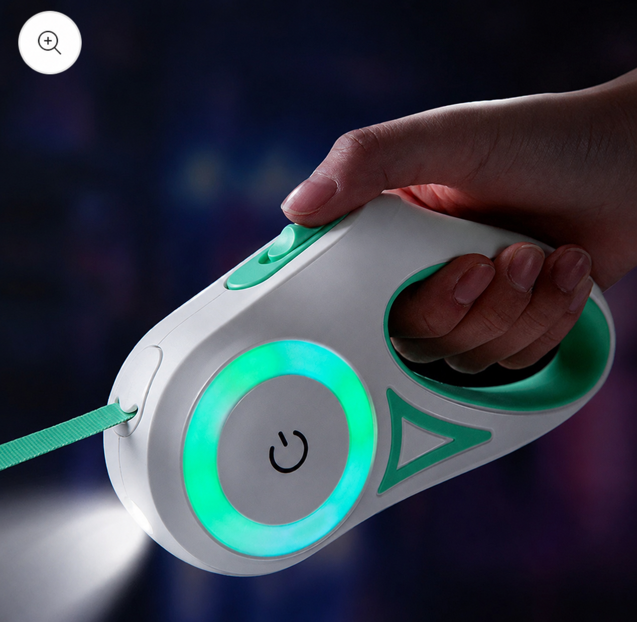 Welbefy™ SmartGlow Retractable Dog Leash | LED Light & One-Touch Brake.